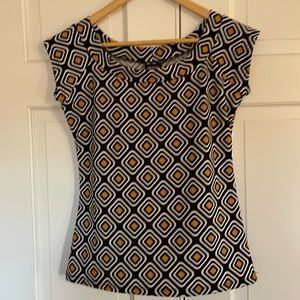 Retrolicious cap sleeve blouse